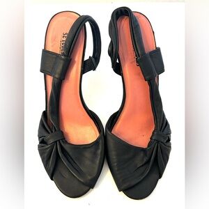 Seychelles Black Women's Heel Sandals - Size US 8